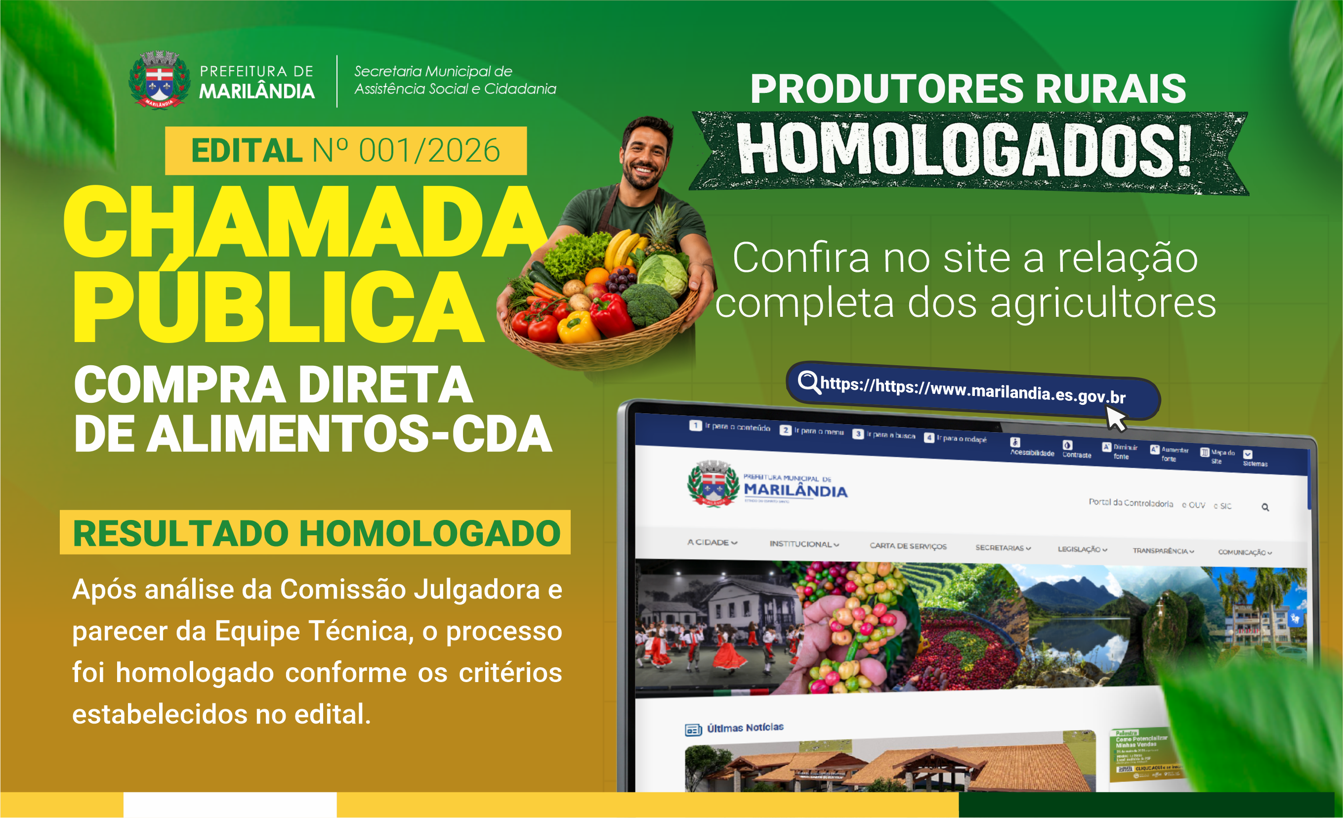 Imagem da notícia: Produtore Homologados