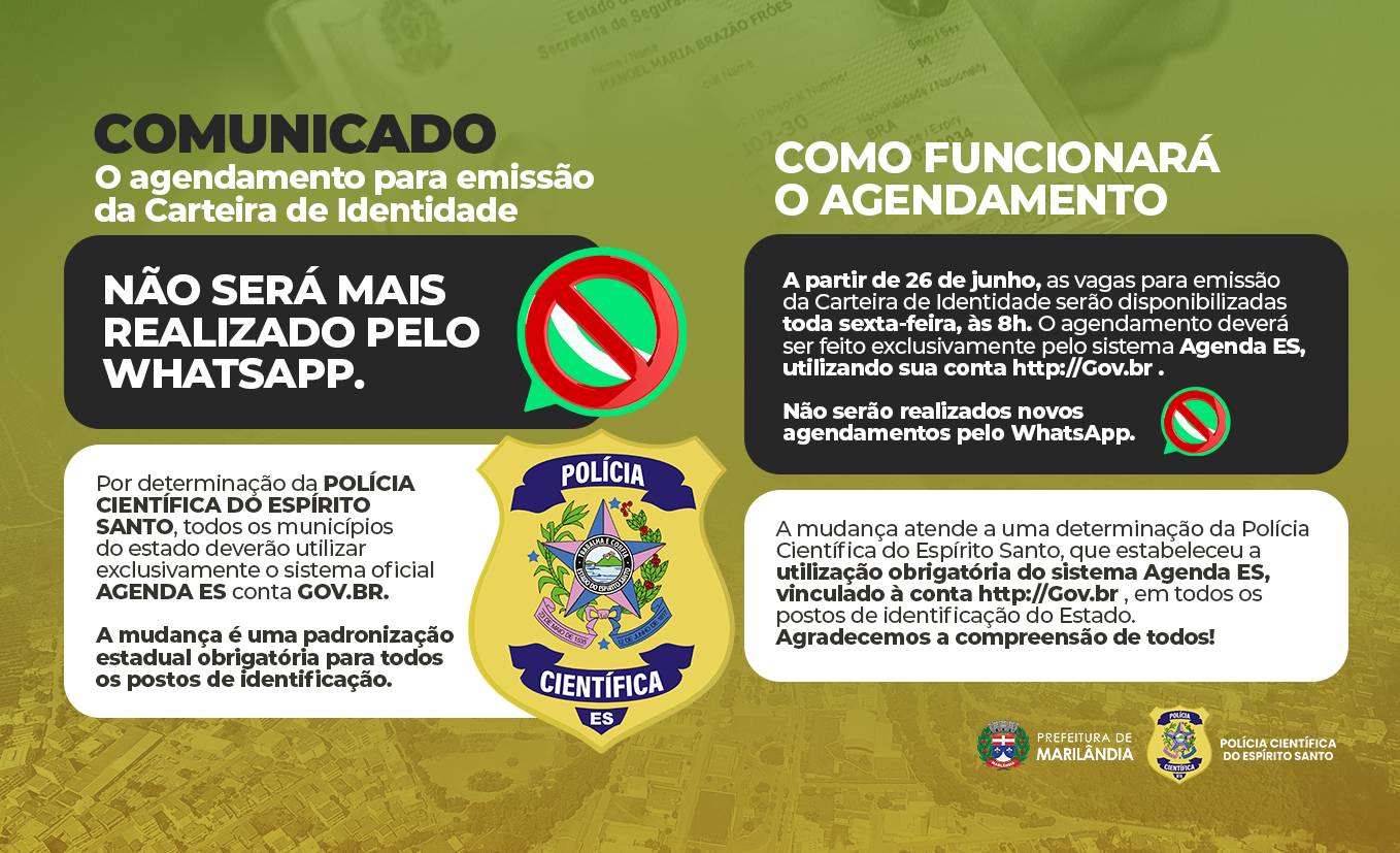 Imagem da notícia: Comunicado Carteira de Identidade.