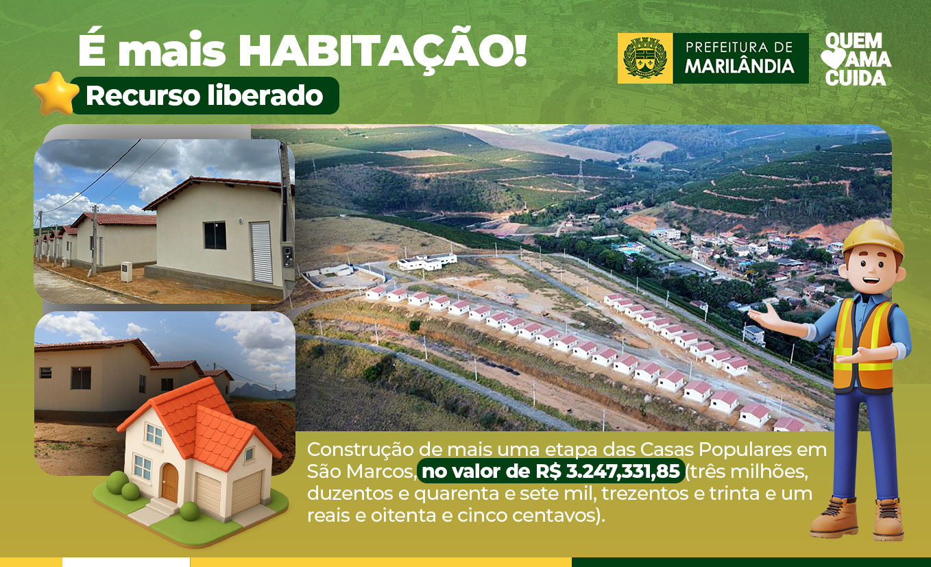 Imagem da notícia: Novas Casa Populares em Marilândia!