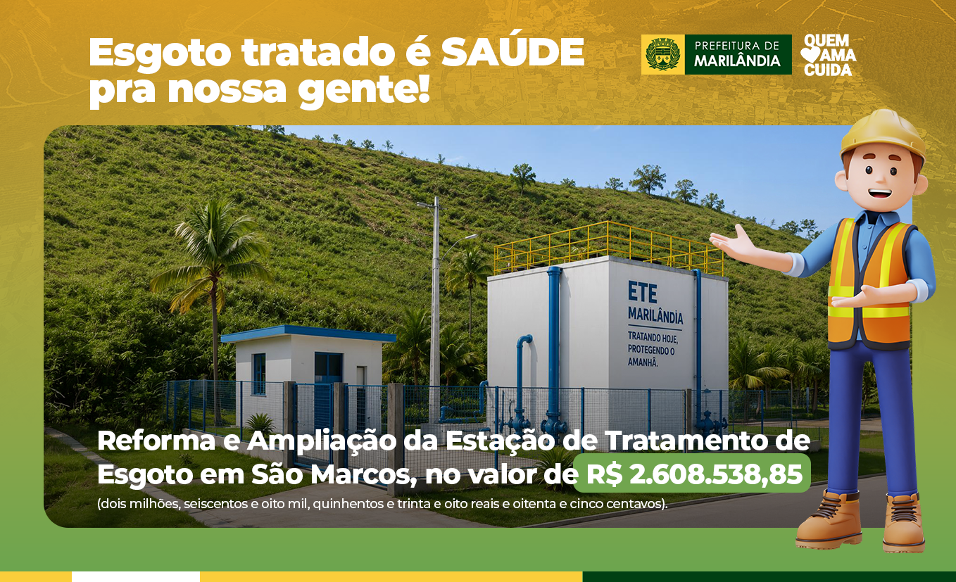 Imagem da notícia: Reforma e Ampliação da Estação de Tratamento de São Marcos!
