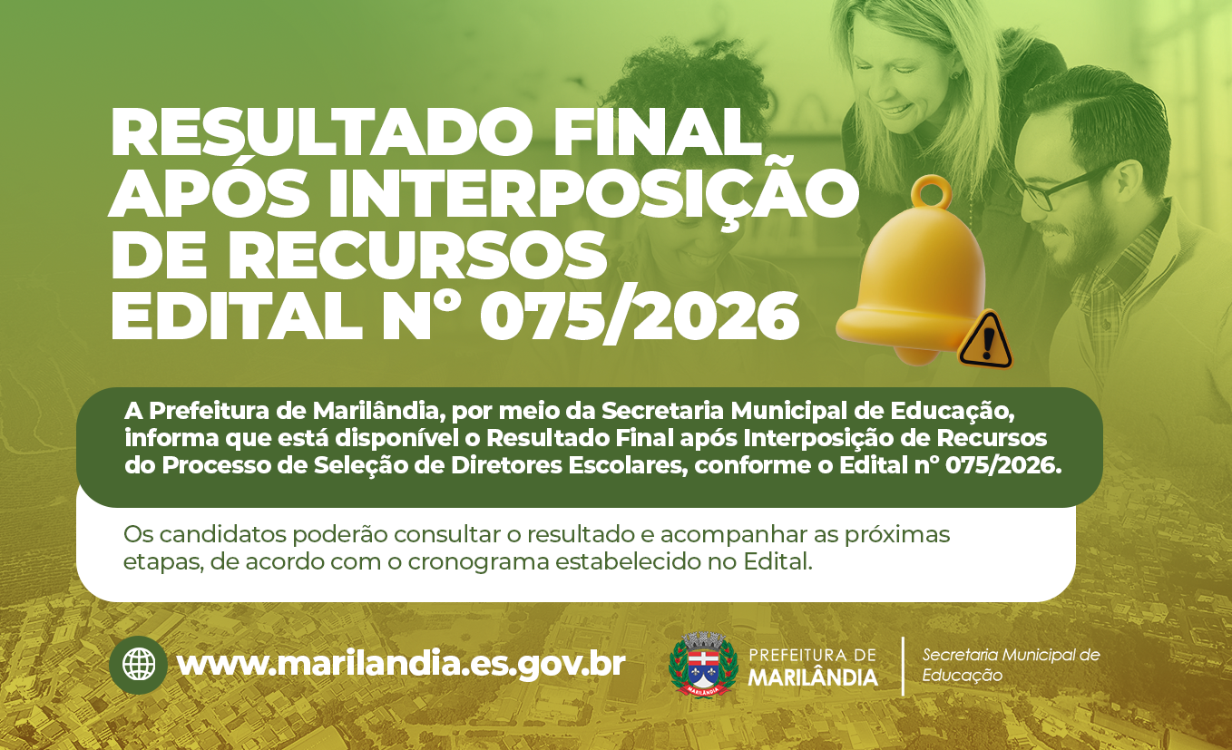 Imagem da notícia: Resultado Final do Processo de Seleção dos Diretores da Rede Municipal
