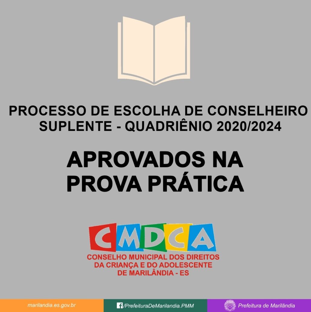 PROCESSO DE ESCOLHA DE CONSELHEIRO SUPLENTE – QUADRIÊNIO 2020/2024 – APROVADOS NA PROVA PRÁTICA