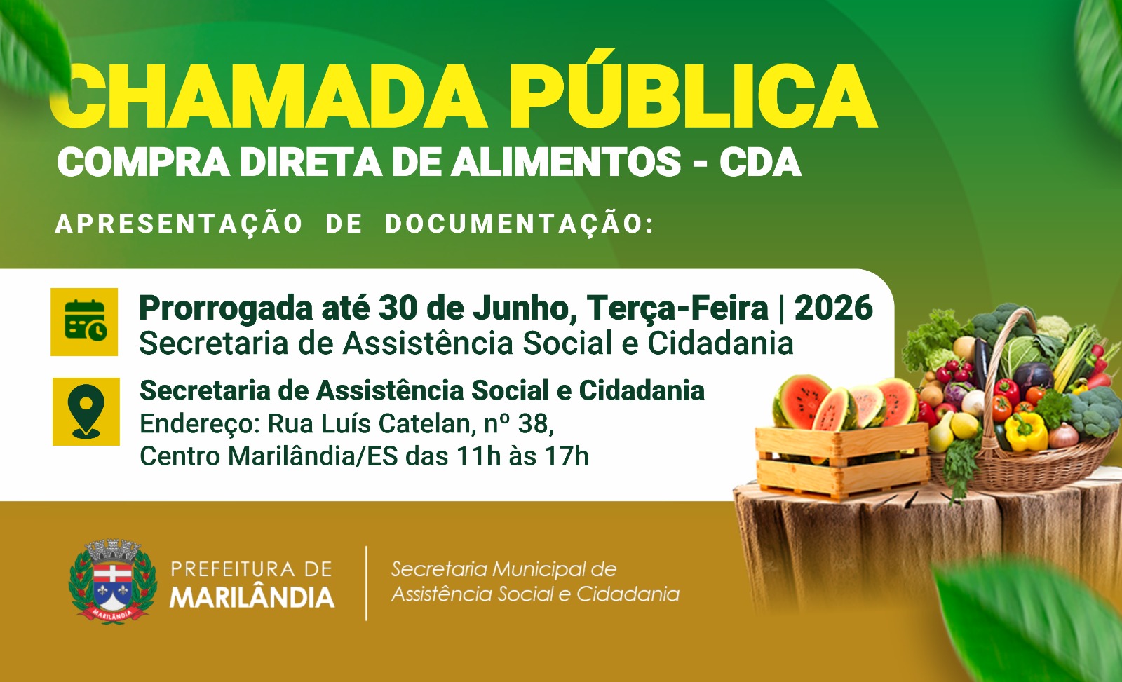 Chama Pública/Compra Direta de Alimentos